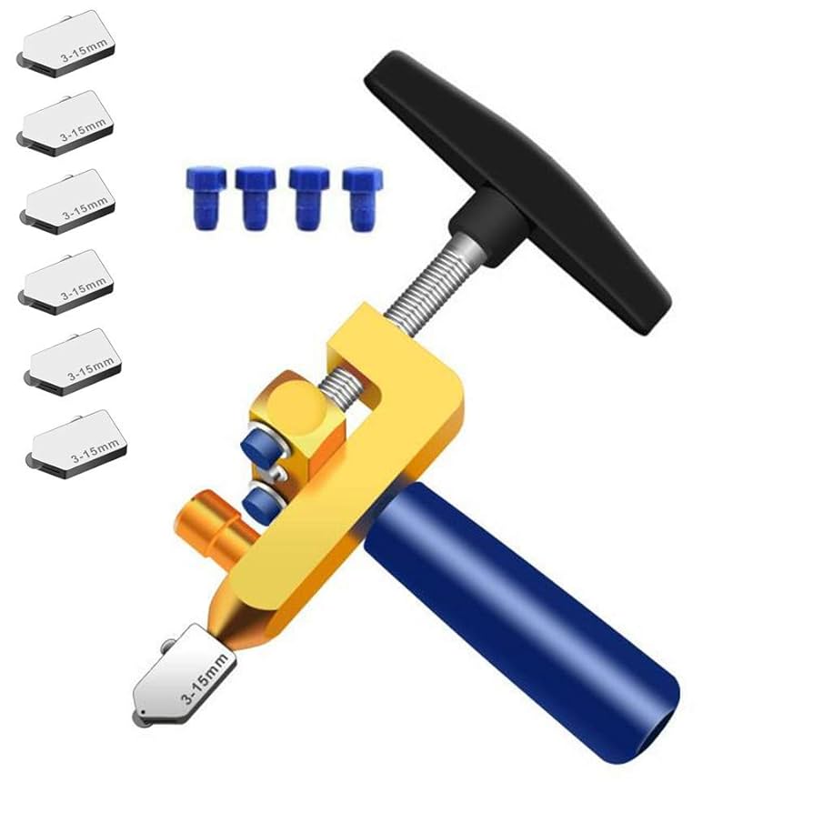 Szliyands Glass Tile Cutter, New Design 2 in 1 Glass Cutting